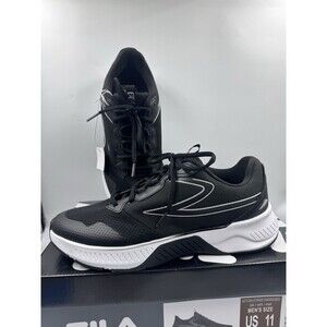 FILA Men’s Action-Stride Energized Black White  Athletic Sneakers Size 11 M US